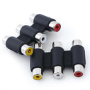 1PC 3 RCA AV audio video female to female jack coupler adapter 3RCA connector`US