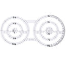 Template Thick DIY Patchwork Acrylic Measuring Tool Double Circle Sewing Ruler