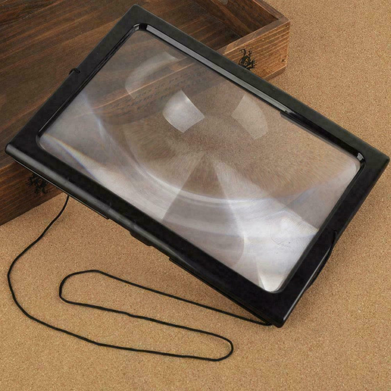 Full Page 3x Magnifier With LED Light Magnifying Glass Aid Lens Reading Boo Y0K4