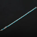 "Ballad for Adeline"aquamarine Tennis Bracelet Made With Women Fashion Jewe