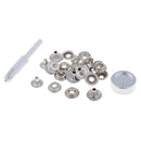 6Pcs Heavy Duty Snap Fastener 15mm Press Stud Buttons Leather Punch Tool Kit