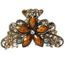 5Pcs Women's Metal Butterfly Flower Rhinestone Hair Claw Clamps Hair Clips