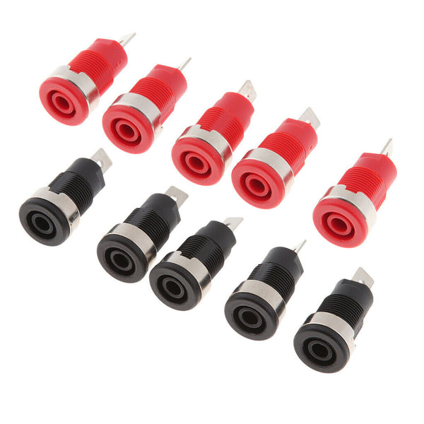 10pcs 4mm Banana Jack Panel Socket Speaker Audio Cable Connectors 1000V/32A
