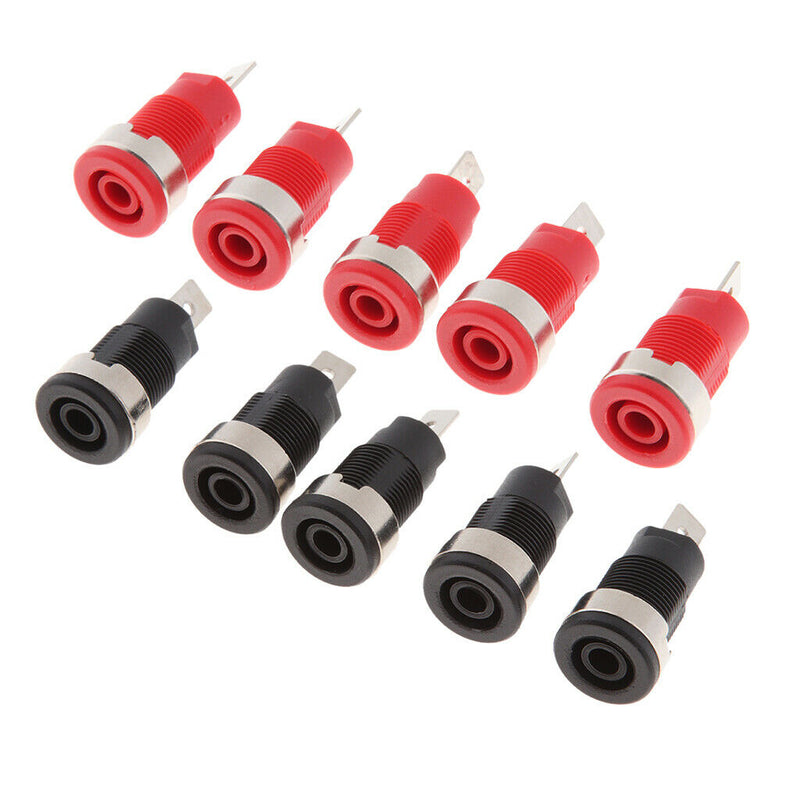10pcs 4mm Banana Jack Panel Socket Speaker Audio Cable Connectors 1000V/32A