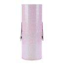 Portable PU Leather Cosmetic Storage Box Makeup Pen Brush Cup (S Pink) A