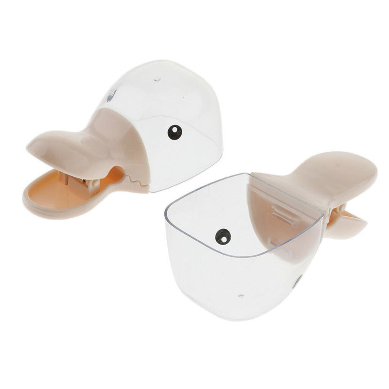 2x Scoop Clip - Pet Food Scoop with Clip Attachment Duckbill Clear Style