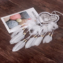 Creative Hollow Heart Dream Catcher Nordic Wedding Car Decor Ornament Pendant