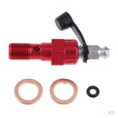 2pcs Universal M10 Single Banjo  Thread Bleeder Nipple Washers 1.0mm Red