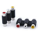 1PC 3 RCA AV audio video female to female jack coupler adapter 3RCA connec Kw