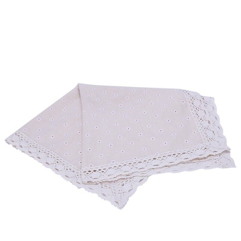 Table cloth linen rural pastoral home cover desk towels rectangle dust-proo G1Y1