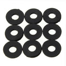 M4 x 10mm x 1mm Black nylon Plated Flat Washers Spacers Fastener 100PCS