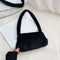 Animal Pattern Underarm Bag Women Mini Plush Shoulder Handbags Purse (2)