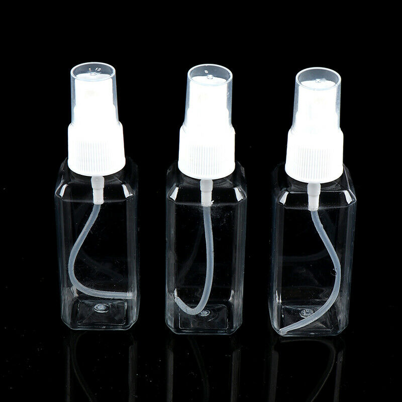 5pcs 50ml Transparent Spray Bottles Portable Bottle Travel Container Refilla Hn