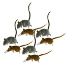 8 Pieces Realistic Mini Hairy Rats Mouse for Best Halloween Decoration Garden