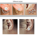 10 pairs ear jacket stud lotus flower earrings for women and girls set for