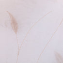Beige Tap Top Window Curtains Tie-Up Roman Curtain Embroidery Voile 80x140cm