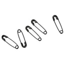 Metal Fastening Tool Safety Pins 0.8 x 0.2 Inch 100 Pcs Black