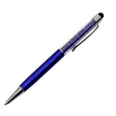 30 Pcs Crystal Capacitor Ballpoint Pen Blue Refill Tip Nib Metal Pen Length Q2N1