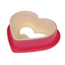 Heart-Shaped Sandwich Maker Bread Mould Cutter--Pink and Ivory E2G7