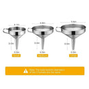 Stainless Steel 5 Piece Kitchen Strainer Funnel Set, Stainless Steel Funnel G3O3