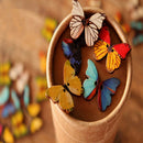 50pcs/set Wood Butterfly Handmade 2 Holes Wood Buttons Sewing Scrapbooking DIY
