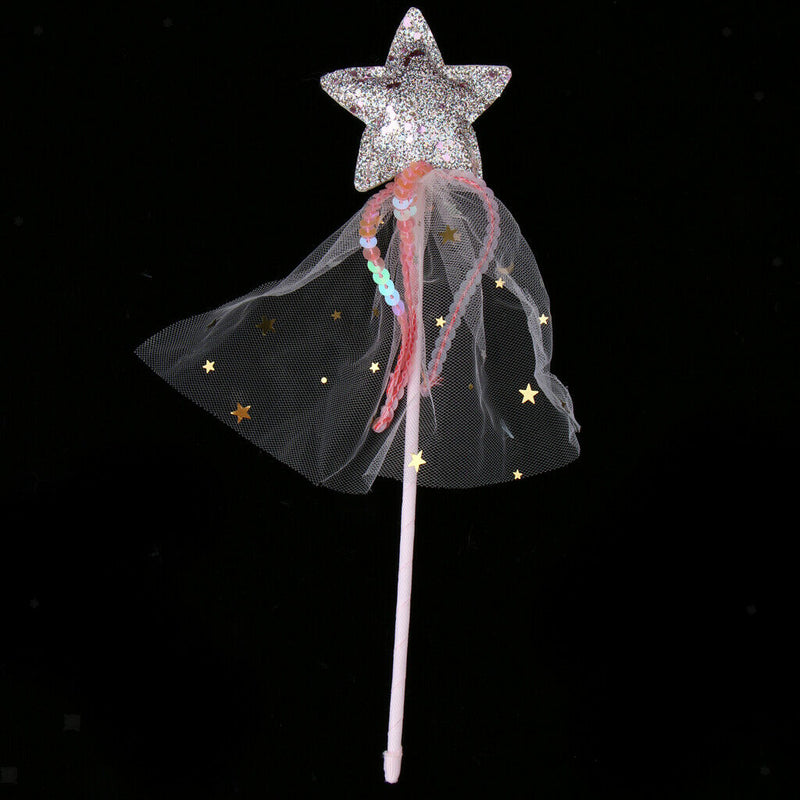 Shining Star Shape Princess Fairy Wands for Kids Girls Party Supplies Birthday