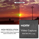 4K 1080P Game Recording HDMI Video Capture Card For Live Streaming HD Portable