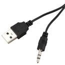 USB 2.0 to Mini A Male 3.5mm Jack Plug Audio Data Cable 45cm 2 Pcs Z4Z5