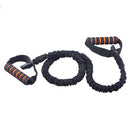 Fitness Pull Rope Latex Resistance Band Cable Gym Sports Equipment (Black)