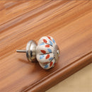 Durable Painting Pumpkin Drawer Cabinet Knob Cupboard Ceramic Handle Pull New