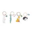 1pc Animal Keychain Black Cat Bear Fox KeyChain Pet Jewelry Key Accessories FT