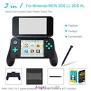 3 in 1 Hand Grip+Crystal Case+Plastic Stylus Pen for Nintendo NEW 2DS LL XL Set