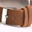 Women Casual Quartz Minimal Leather Round Dial Analog Watch (Light Brown) A
