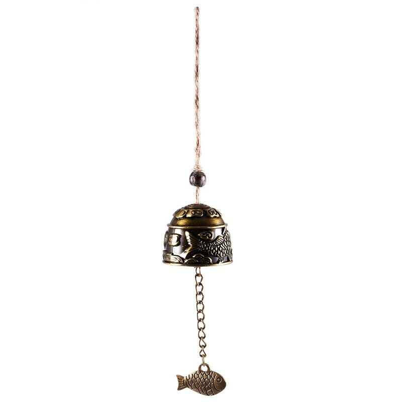 1Pc Chinese Traditional Dragon or Fish Feng Shui Bell Blessing Fortune Hang