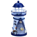 High Stylish Flash Ocean Iron Crafts Iron Lighthouse Desktop Ornaments Gift U8G5