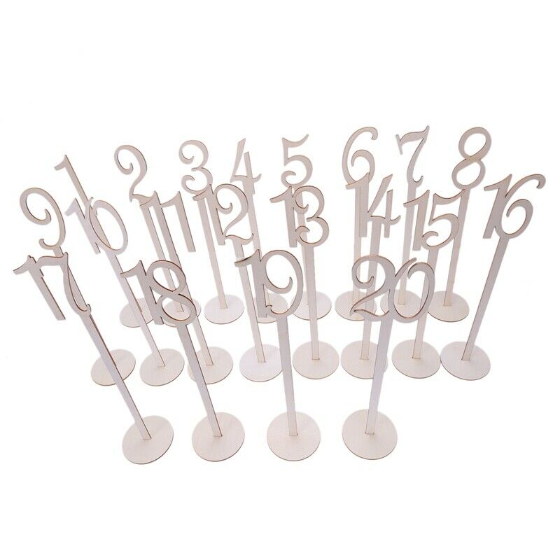 1-20 Wedding Table Number Holder Basic for Wedding Home Decoration Pack of