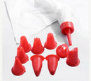Icing Piping Adaptor, Bag,10 Nozzles Pastry Tips Set Cake Decorating Syri JS