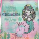 Mermaid Non-woven Bag Backpack Kids Travel School Decor Drawstring Gift Bags BX