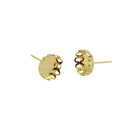 40pcs 10mm Round Bezel Earrings Stud Base Blanks Findings Cabochon Setting