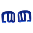 8Pcs 1'' Hook Outdoor Webbing Buckle Luggage Sack Strap Belt 25mm Blue