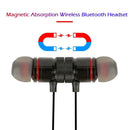 M5 Wireless Bluetooth Earphones Magnetic Attraction Headset w/Mic (Black) A