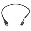 (2-Pack) 50CM 5 Pin Motherboard Female Header to Micro-USB Male Adapter Dup F4C2
