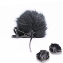 Black Fur Windscreen Windshield Wind Muff for Lapel Lavalier Microphone LJ