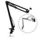 NB-35 Black Microphone Suspension Boom Scissor Arm Stand with Table Mounting