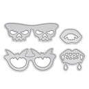 4pcs Glasses Mouth Cutting Die Stencil Paper Card Embossing Scrapbook Album