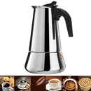 Big Belly Stove Mocha Coffee Pot Moka Stainless Steel Coffee Maker (300ml) A