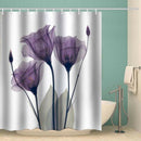 180x200Cm Flower Waterproof Shower Curtain Waterproof Polyester Fabric Bath F9B7