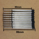 10Pcs School 0.5mm Black Ink Ball Point Pen Replacement Refills 9.8cm Length bvf
