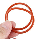 Silicone 98mm x 105mm x 3.5mm industrial gasketet seal Fire Red