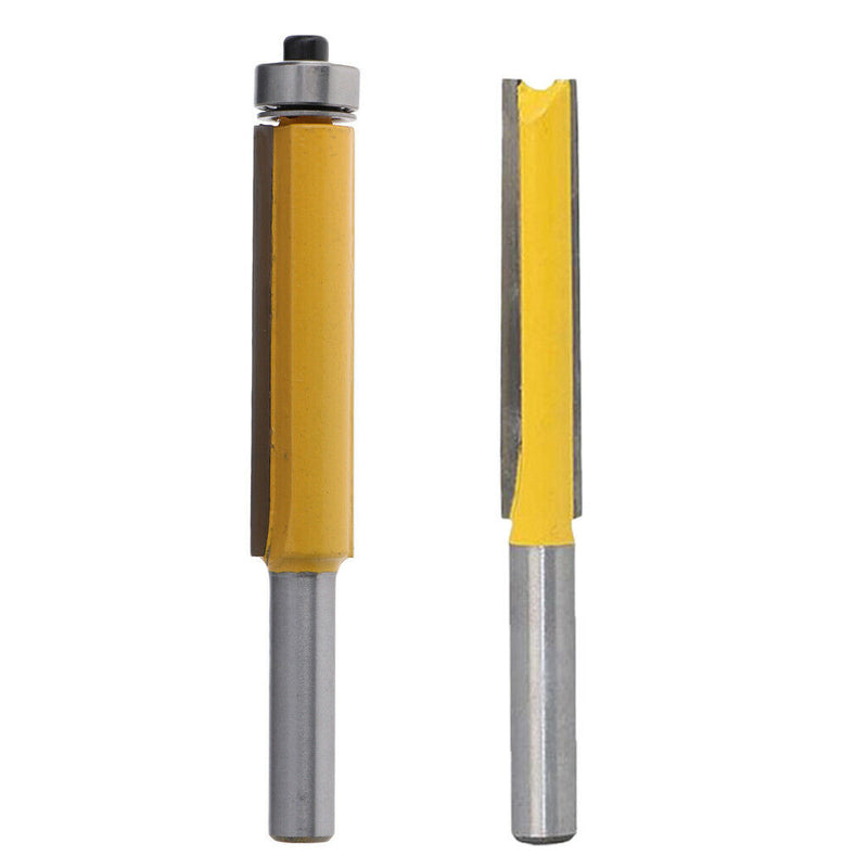 Bear Router Bit Woodworking Cutter+Straight Router Cutter Bit Slotted Tool